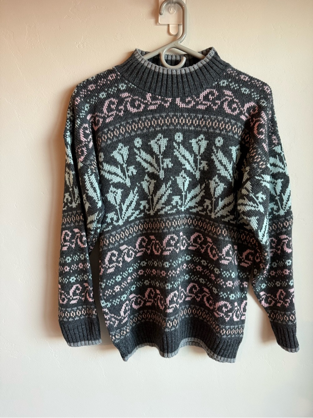 Vintage 80s Fair Isle Oversized Sweater